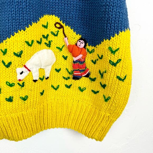 Women's Cream and Yellow Sweater - Picture 4 of 8